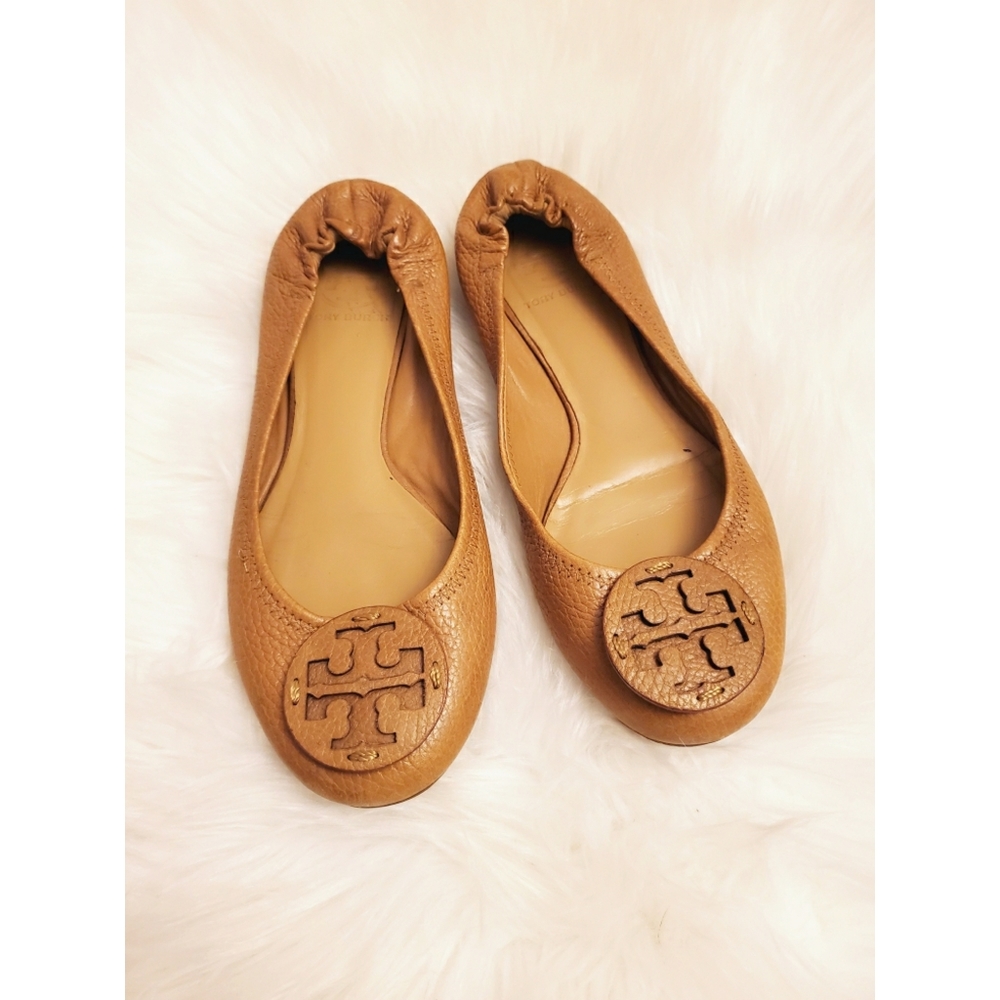 Tory Burch Reva Tan Flats - Picture 2 of 6